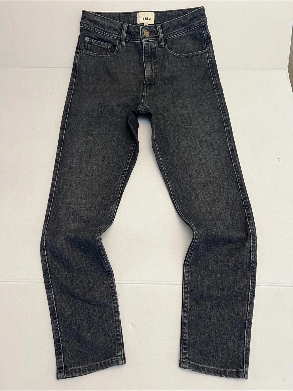 SEZANE DENIM BLACK/ GRAY JEANS SIZE 36=US 4